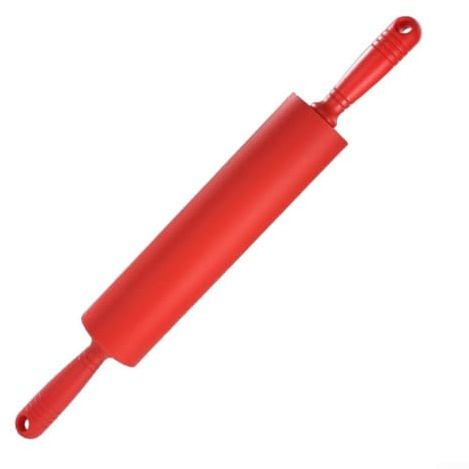 Rodillo de silicona con asas cómodas para hornear masa, pastelería, pan y cocinar, para un rodillo de harina fácil de limpiar para kit (18 pulgadas)