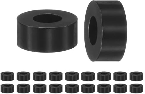 M METERXITY 200 Pezzi Rondelle In Nylon, 3.2mm Diametro Interno 7mm Diametro Esterno 3mm Lunghezza Rondelle Spaziatrici Plastiche Tonde Non Filettate Per Viti/Bulloni M3 /Prese