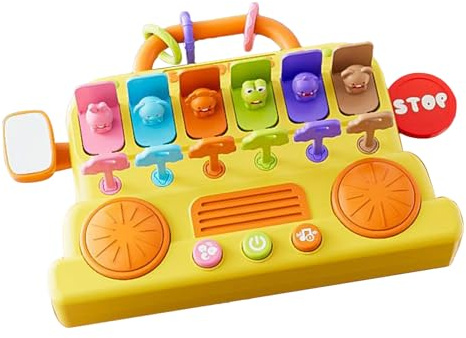 Musikspielzeug - Lern- Und Bildungs Piano Mit Trommel - Komplettset Musikinstrumente für Kinder,Für Mädchen Kindergarten Weihnachten Geburtstag Geschenk