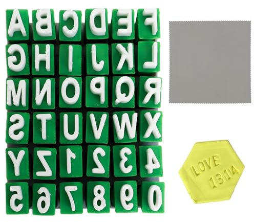 36PCS Clay Letter and Number Stamps, Deep Engraved 3D Alphabet Stamps for Pottery Ceramics, Durable Polymer Clay Tools, Reusable Letter Stamps for DIY Crafts, Cookies, Jewelry Making