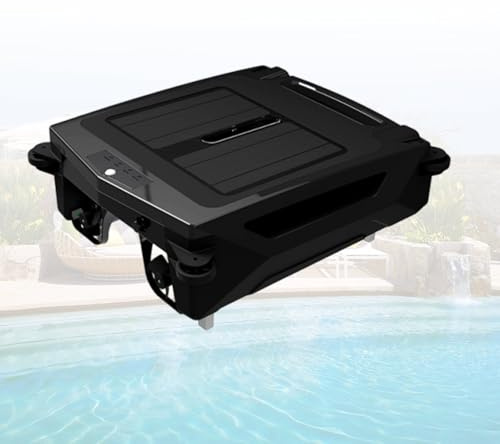 Robot pulitore per piscine – Batteria ricaricabile a energia solare, skimmer automatico per piscina con doppia ricarica per una pulizia efficiente ed evitare ostacoli