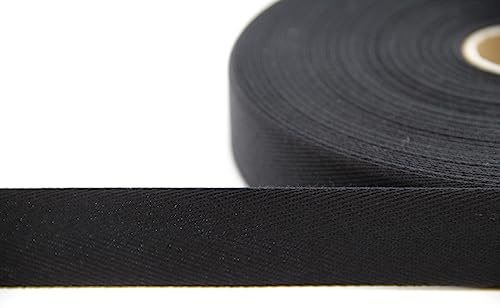 Köperband | Nahtband | 100% Baumwolle | Farb und Größenauswahl (schwarz, 20mm)
