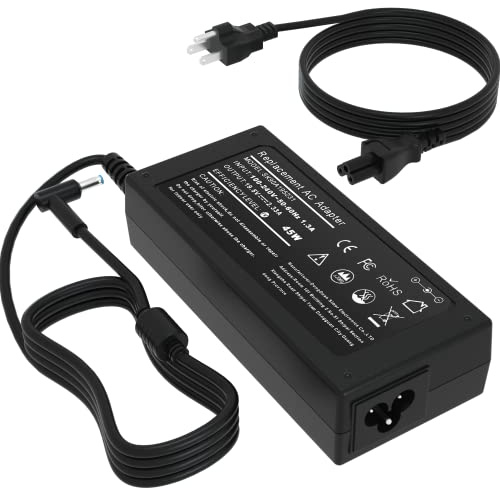 Tinkon Charger Compatible for HP 14 15 15.6 17 Portable Students and Business Laptop 741727-001, 45W 19.5V 2.31A AC Adapter Replacement for HP Pavilion/Stream Computer Power Supply Cord