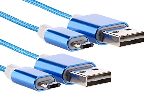 Callstel Ladekabel für Samsung: 2er-Set Lade-/Datenkabel Micro-USB mit beidseitigen Steckern, 100 cm (Anschlußkabel, Ladekabel Samsung Galaxy, Festplatten Adapter)