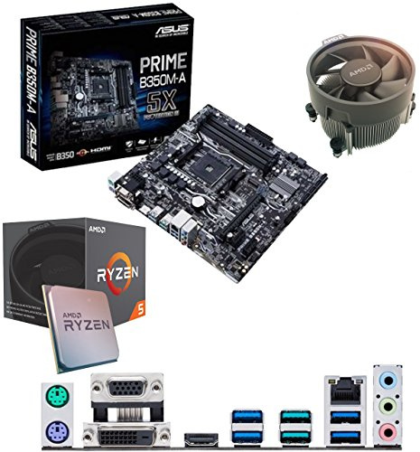 Components4All AMD Ryzen 5 1400 3.2Ghz (Turbo 3.4Ghz) Quad Core Eight Thread CPU, ASUS Prime B350M-A Motherboard Pre-Built Bundle NO RAM