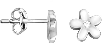SOFIA MILANI - Damörhängen i 925 Silver - med Zirkoniastenar - Stiftörhänge med Blommor - E0278