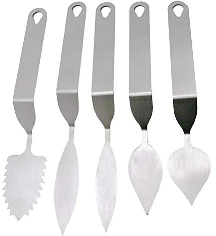 HEMOTON 5 Stück Schokoladenspatel Schokoladenformen Blattfeder Cutter Mousse Kuchen Backwerkzeug (Kleine Feder + Große Feder + Rundes Blatt + Langes Blatt + Zahnblatt)