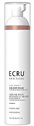 ECRU New York Curl Perfect Air-Dry Foam, Air Dry Foam Curl Cream, Anti Frizz Hair Products, 4oz