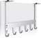 Luxear Appendiabiti da Porta Regolabile con 6 Ganci Attaccapanni Porta in Acciaio Inox MAX 20KG Appendino Porta per Camera da Letto Bagno Cucina Ufficio, Gancio Porta per Spessori da Porta 1-5 CM