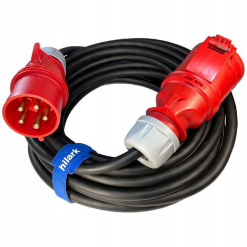 Hilark Cable Tech CEE Starkstrom-Verlängerungskabel Gummi H07RN-F 5G2,5 25m