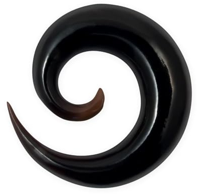 Fly Style Piercing Ohr Expander aus Horn oder Knochen - Schlichte Dehnschnecke Dehnspirale Dehnungsschnecke Dehnsichel
