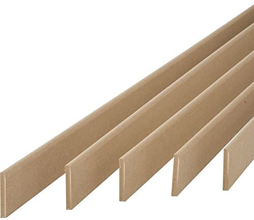 Plinto in legno naturale di altissima qualità, fabbricazione francese, battiscopa, arrotondato dimensioni a scelta (altezza 5,7 cm, 50 ml)