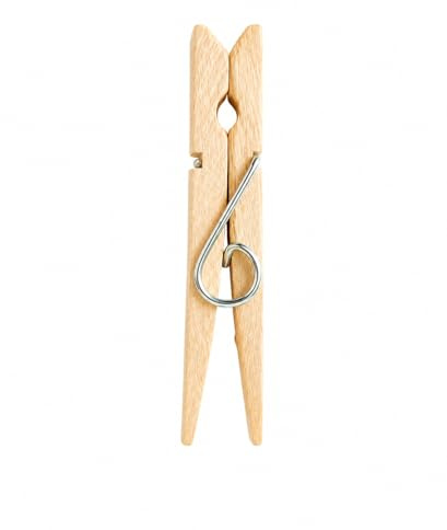 Large Wooden Clothespins - Sustainable Wooden Pegs 8.2cm Untreated Wood Clothespins For Hanging Clothes And Handicrafts For Hanging Clothes And Handicrafts Pack of 48.
