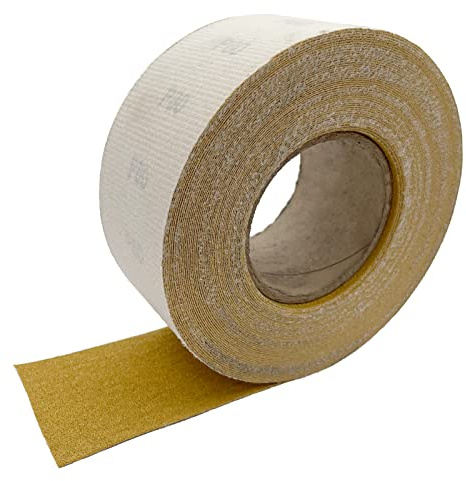 Schleifpapierrolle mit 7cm x 18m Aluminiumoxid Klettverschluss Schleifpapier Schleifpapier für Holzmöbel, Veredelung, Metall, Schleifen, Polieren und Holzbearbeitung (80 Grit)