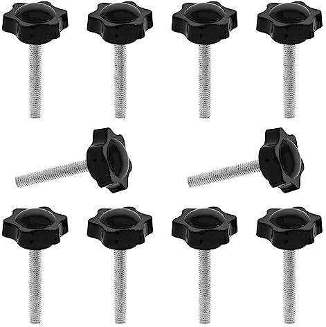 JJWNMLL 10 stücke M8*50mm Sechsecker Kunststoff Kopf Sternschraube | Sterngriffschraube,Gewinde Ersetzen Stern Hand,Handanfangschraube,mechanische Verriegelungsschraube