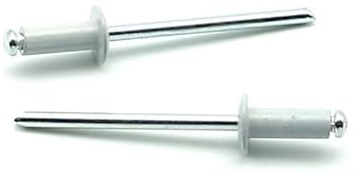 IERO - Rivetti a strappo Verniciati GRIGIO CHIARO RAL 7035 Alluminio/Acciaio Testa Tonda 4.0x10.0mm ISO15977 - Box da 1000 pezzi