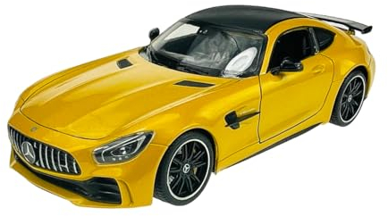 Welly Mercedes-Benz AMG GT R Coupe Gelb Ab 2014 1/24 Metall Modell Auto Die Cast Neu im Kasten