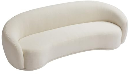 Sofa 3-Sitzer - Bouclé-Stoff - Beige - BOVANA von Pascal Morabito