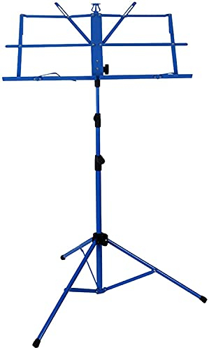 Notenständer, Musikstativ, Ständer, Halter, faltbar, leicht, mit wasserabweisender Tragetasche für Violine, Klavier, Gitarre (Farbe: Blau) (blau)