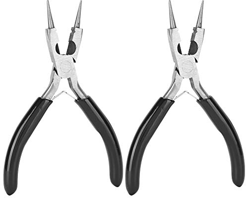 Alicates de Punta Redonda, Herramienta para Apiladores, Herramientas Hechas a Mano de Caucho Metálico, 4 en 1, Alicates de Punta Redonda, Apiladores de Punta Redonda, 2 uds.,