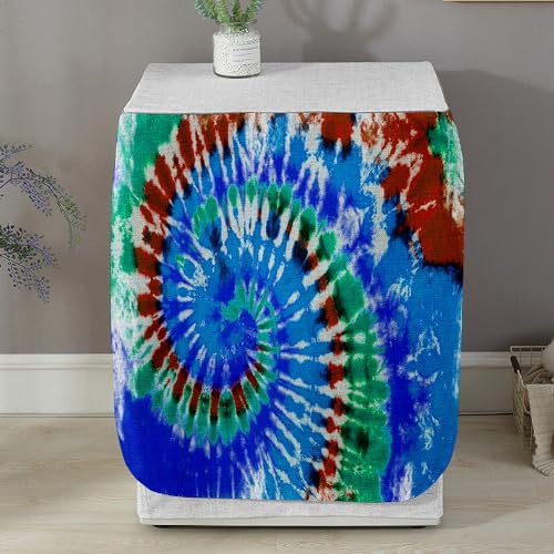Highdi Graffiti Housse de Protection pour Machine à Laver, Chargement Frontal Housse La Poussière avec Ouverture Frontale pour Linge Domestique (Tie-Dye 4,Capacité S 6~7.5KG)