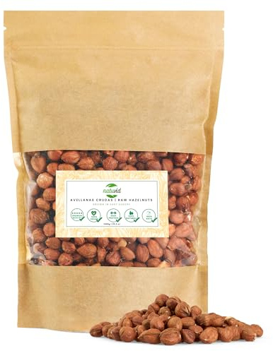 Avellanas Crudas Enteras Natuvid 1Kg | 100% Naturales | PREMIUM | 100% Keto | Veganas y Vegetarianas | Sin Sal