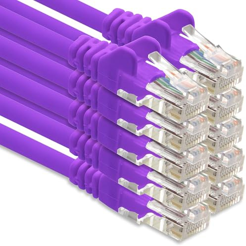 1CONN cable de red CAT-6 RJ45 10x 3 metros - púrpura