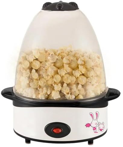 YOUFE Hot Air Popcorn Popper Maker, Fast Popcorn Machine in Minutes, Hot Air Circulation Popcorn Popper Healthy Snacking - Perfect for Home Cinema,White