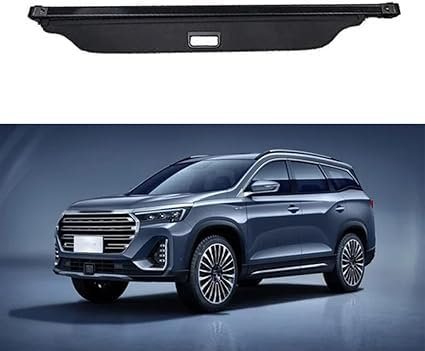 DKLIMA Auto Einziehbarer Laderaumabdeckung Frachtabdeckungen für Jetour X90 Plus 2021 2024，Shielding Trennwand Aufbewahrung Cargo Covers, Car Zubehör