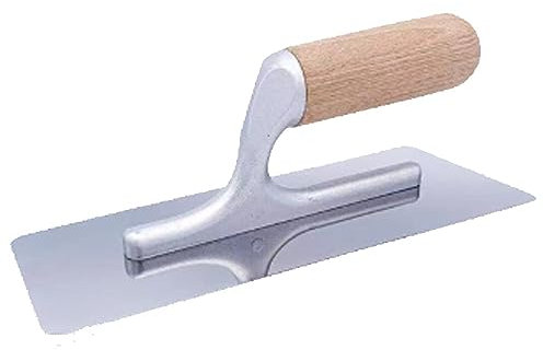 Truelle, truelle for cloisons sèches, truelle à plâtre, outil à poignée de 9 X 4, truelle de finition for ciment, acier inoxydable plaqué or/argent, montage en alliage léger, poignée en caoutchouc s