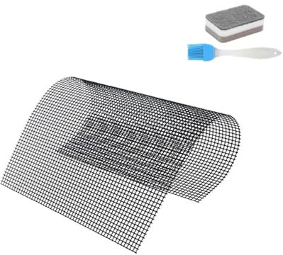 YXINAER Non-stick Barbecue Grill Mesh Mat High Temperature Resistant BBQ Grid Pad Reusable Outdoor Cooking Pad Sheet Baking Kitchen Grill Tool BBQ Grill Mesh(Type1 30 * 40cm)