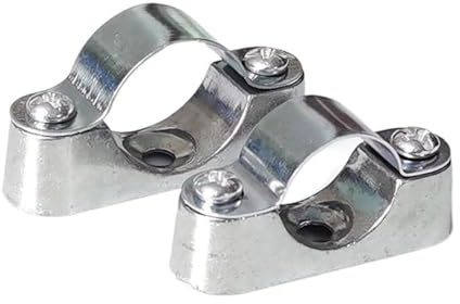 Morsetto per tubo tondo da 16-32 mm di diametro, con clip fissa con vite, in acciaio inox 304, codice fuori parete, fissaggio per staffa per tubo tondo, acciaio inox da 25 mm