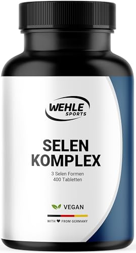 Selen hochdosiert 3-Fach-Komplex - 400 Tabletten - 200µg Selen aus drei Quellen (Selenhefe, Selenmethionin, Natriumselenit) - vegan & produziert in Deutschland