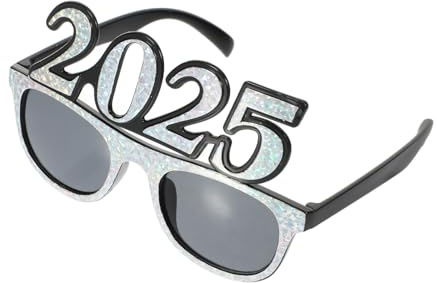 Alipis Partybrille Zahlenbrille Silberne Digitale Fotorequisite Robust für Silvester Jahreswechsel Feier Festival