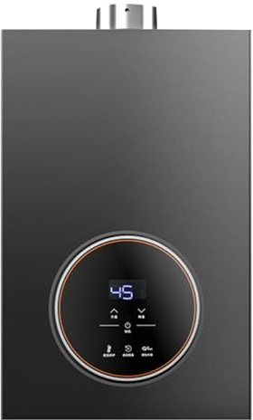 Chauffe-eau Instantané au Gaz Naturel pour L'intérieur, Chauffe-eau à Demande avec 3 Débits Réglables, Contrôle Intelligent de Température, Protection Multi-sécurité(Gray)