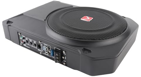 ERYUE Subwoofer Sotto il Sedile per Auto da 10 Pollici Attivo Ultra Sottile 800 W 2,5 Ohm con Controller per Sistema Audio del Veicolo