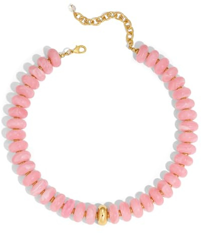 LILIE&WHITE Damhalsband multifärg, slående pärlhalsband av högkvalitativ harts, trendiga retrosmycken med pärlor i stora format för fritid halsband, Harts
