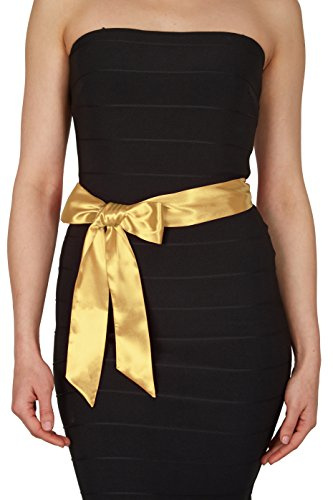 BlackButterfly Matrimonio Damigella Raso Fascia Cintura (Oro, 5W / 175L)