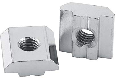 50pcs T-fente Écrou de tête de marteau Écrous en T en acier au carbone revêtu de Pour le travail du bois (30Typ-M6)