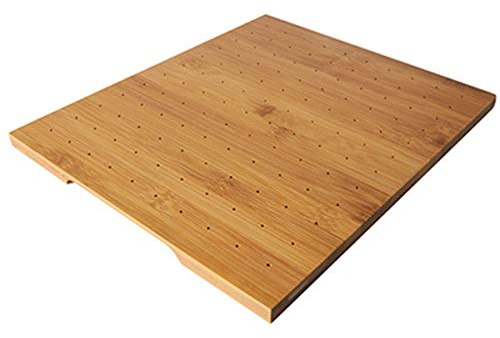PAPSTAR Tray für Fingerfood-Spieße, 250 x 300 mm aus Bambus, mit 120 Löchern für Fingerfood-Spieße - 1 Stück (87147)