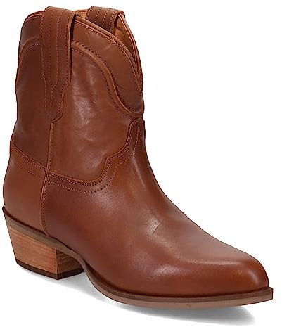 Dingo Seguaro Damen-Stiefel, runder Zehenbereich, zum Überziehen, knöchelhoch, niedriger Absatz, 2,5–5,1 cm, Weiß