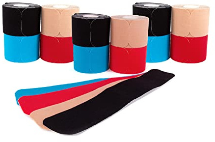 axion® Precut Kinesiotapes I 240 selbsthaftende Streifen - Kinesiologie Tape 25x5cm Mix-Set I Vorgeschnitten I Z.B. als Knietape, Spinal-Tape, Sporttape I Physio Tape I Zertifiziertes Medizinprodukt | Kinesiologie Tape 25x5cm im Mix-Set. Vorgeschnitten. Ideal als Knietape, Spinal-Tape, Sporttape, Physio Tape. Wasserfest.