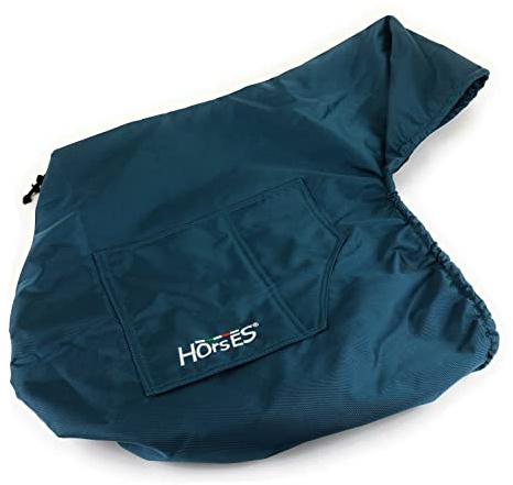 Horses, Sattel Überzug In Nylon mit innerhalb Fleece, Verstellbarer Sitzbezug, Geeignet für mehrere Sattelgrößen, um Ihren Sattel vor Stößen und Kratzern zu Schützen, Langlebig und Praktisch, Grün