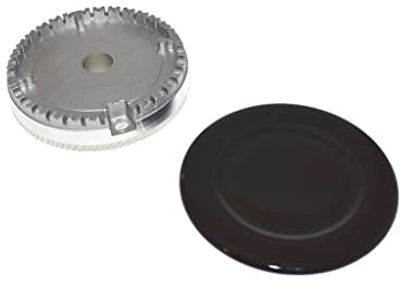 Ufixt Universal Gas Hob Burner Set | 100mm Large Burner Cap and Base Kit | Durable Heat Resistant Metal | compatible with Most Brands