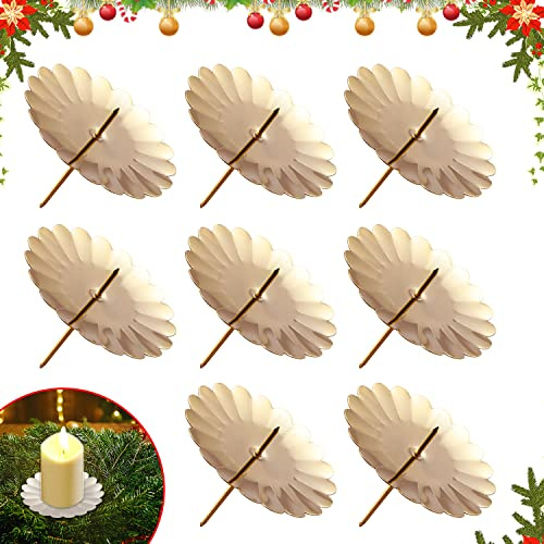 Aohcae 8 Stück Kerzenhalter Adventskranz，Kerzenteller mit Dorn Kerzenhalter Stumpenkerzen für Weihnachts-Adventskränze, Hochzeiten, Jubiläen, Geburtstage