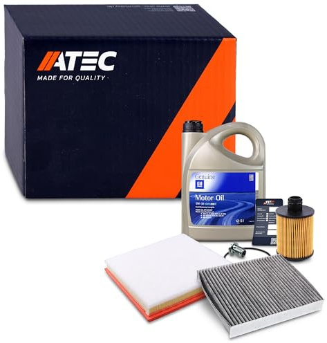 ATEC Germany Inspektionspaket Filterset 1x Ölfilter, 1x Innenraumfilter | Kompatibel mit: OPEL ASTRA J, ASTRA J Caravan, ASTRA J GTC, CASCADA, ZAFIRA TOURER C, VAUXHALL ASTRA Mk VI, ASTRA Mk VI GTC