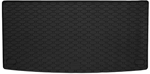 AZUGA Gummi-Kofferraummatte mit erhöhtem Rand passend für VW T5 ab 2003/T6 ab 2015/T6.1 kurzer Radstand, Maße LxB ca. 62 x 124 cm, Schwarz