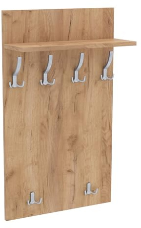AKKE Garderobenpaneel, Wandgarderobe, PVC Maxi, Goldenes Craft, 120cm x 60 cm