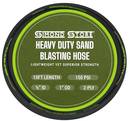 Simond Store - Abrasive Sandblast Hose 1/2 ID, 1 OD Blasthose 15 Feet Long Sandblasting Hose