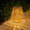 ZWOOS Farolillo Solar Exterior, Luz Solar de Ratán, Estilo Bohemio, Colgante / de Pie, Lámparas Solares para Balcón, Terraza, Jardín Decorativo (A)